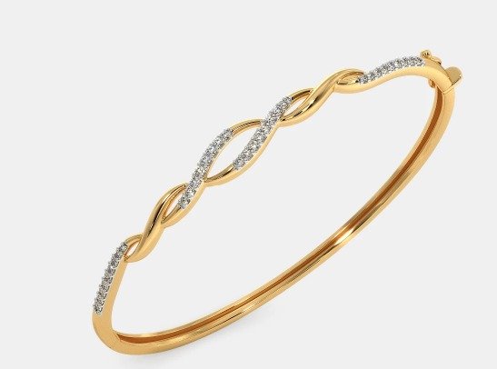 Diamond Infinity Curve Bangle
